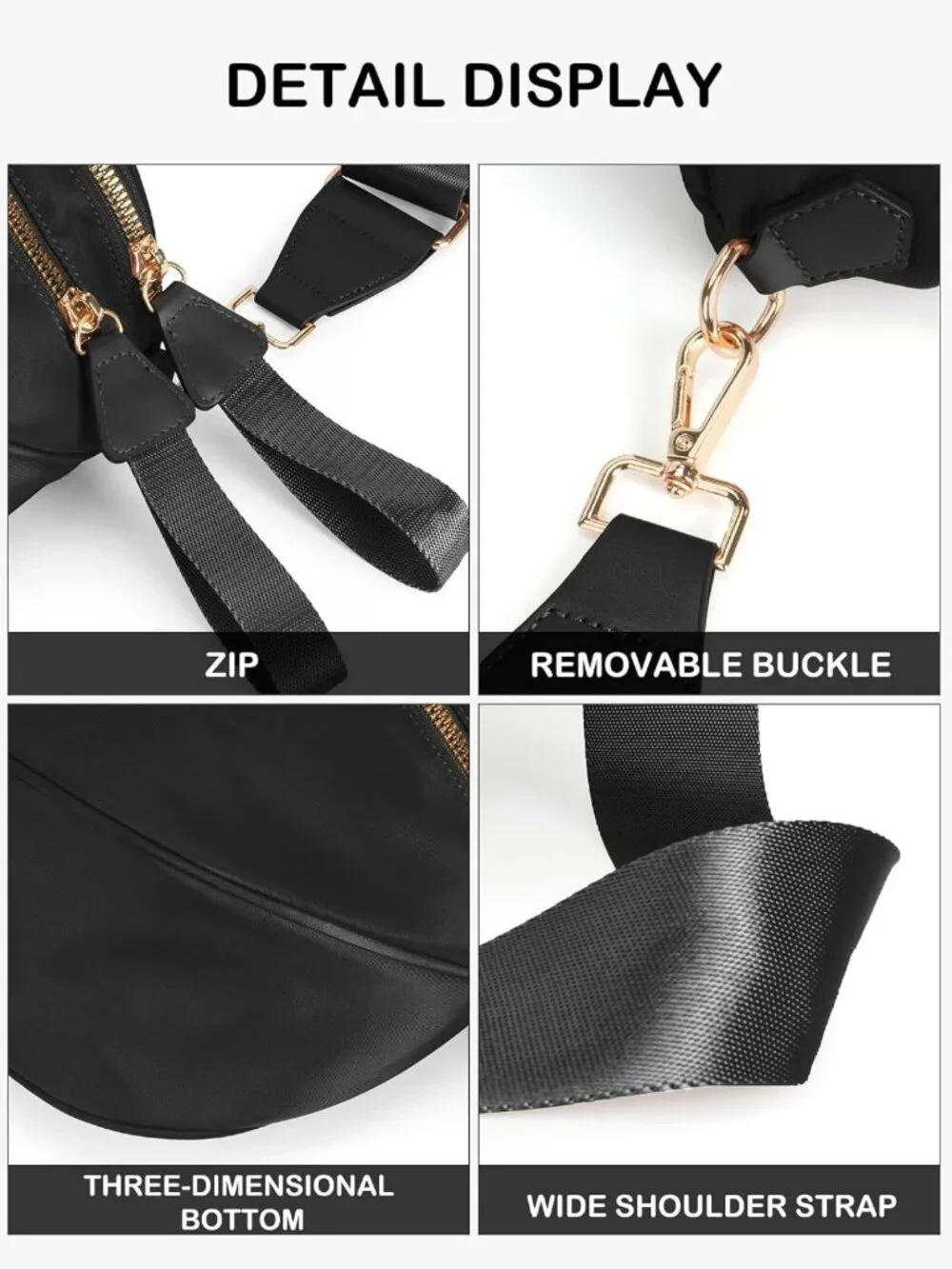 Trendy Spacious Nylon Crossbody Bum Bag | Stylish Handbag & Wallet for Women